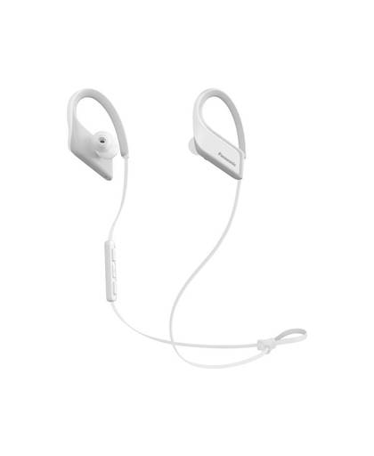 Panasonic RP-BTS35E Bluetooth Sport Koptelefoon In Ear Headset, Volumeregeling, Oorbeugel, Bestand tegen zweet Wit
