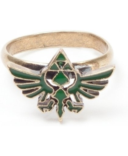 Zelda - Ring with Green Triforce Logo