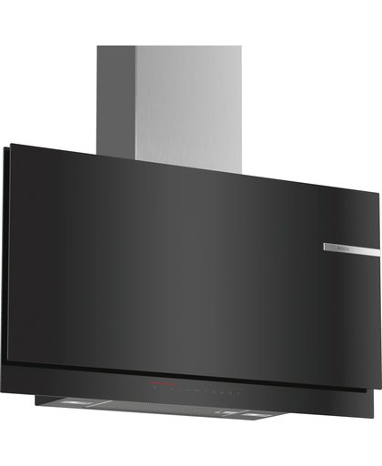 SerieI6, Wandschouwkap, 90 cm, vlak, zwart, DS-premium