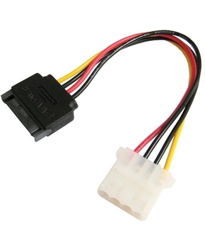 15 Pin IDE mannetje naar 4 Pin SATA vrouwtje Molex Power kabel, Lengte: 15.3cm
