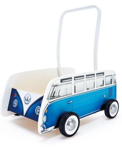Hape Klassieke Volkswagen T1 - Blauw - Loopwagen