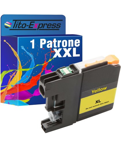 Tito-Express PlatinumSerie PlatinumSerie® 1 Patrone XXL Compatibel voor Brother LC121 LC123 Yellow MFC-J650DW / MFC-J870DW / MFC-J875DW / MFC-J970DW / MFC-J4310DW / MFC-J4410DW / MFC-J4510DW / MFC-J4610DW / MFC-J4710DW / MFC-J6520DW / MFC-J6720DW /