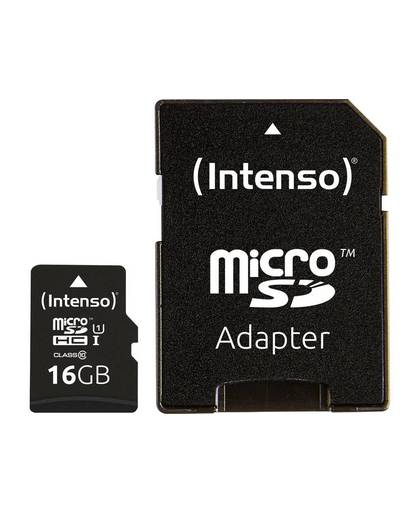 Intenso Premium microSDHC-kaart 16 GB Class 10, UHS-I incl. SD-adapter
