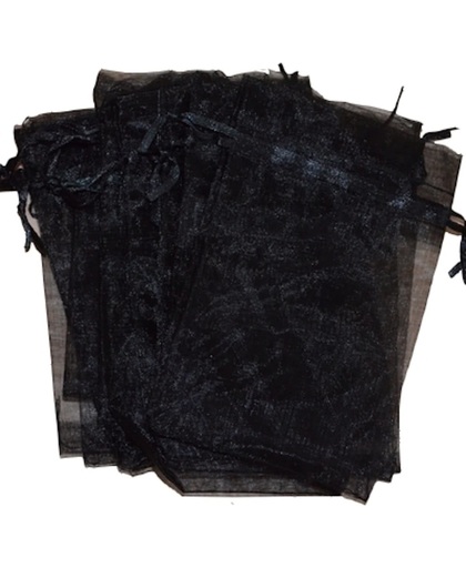 Organza zakjes zwart 10x15 cm 20 stuks