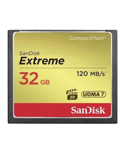 SanDisk ExtremeÂ® CF-kaart 32 GB