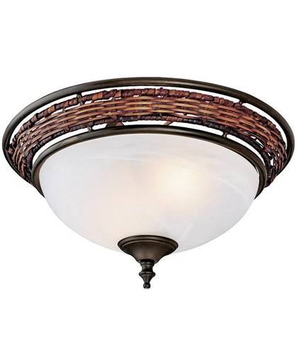 Lamp voor plafondventilator Hunter WICKER BOWL VB Opaalglas (mat)