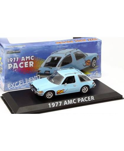 AMC Pacer, Light blue with flames (Wayne's World look-a-like).1977 Greenlight Collectibles 1-43