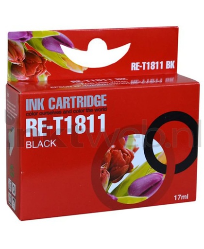 Merkloos - Inktcartridge / Alternatief voor de Epson 18XL / Zwart