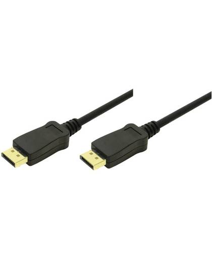 LogiLink DisplayPort Aansluitkabel [1x DisplayPort stekker - 1x DisplayPort stekker] 2 m Zwart