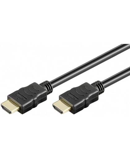 Goobay HDMI Aansluitkabel [1x HDMI-stekker - 1x HDMI-stekker] 1 m Zwart