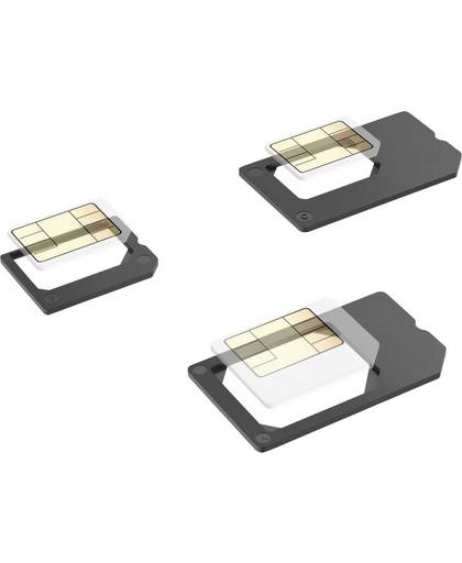 SIM-adapter Hama Aangepast van: Nano SIM, Micro SIM Aangepast naar: Micro SIM, Standaard SIM