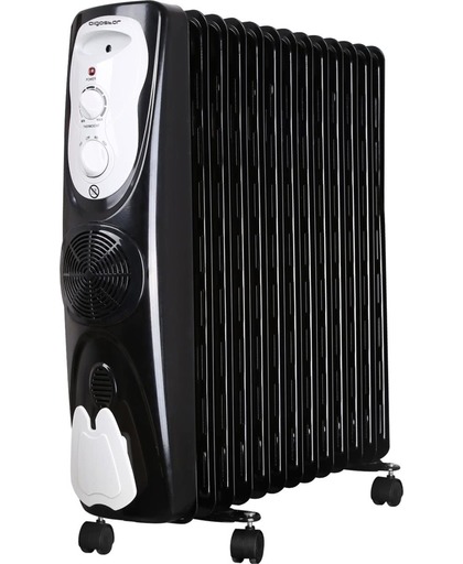 Aigostar Protector 33JHG - Oliegevulde radiator, 2800 watt, 13 ribben - Zwart