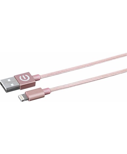eSTUFF ES80111-ROSE 2m USB A Lightning Rose Gold mobiele telefoonkabel