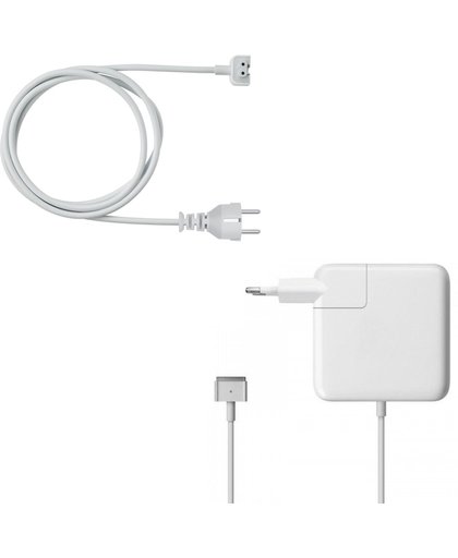MacBook Oplader 60 Watt voor o.a. MacBook Pro 13 inch / Pro 13" Retina (lader/adapter) - Magsafe 2 - met verlengsnoer