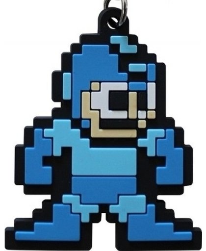 Megaman 8-Bit Rubber Keychain - Mega Man