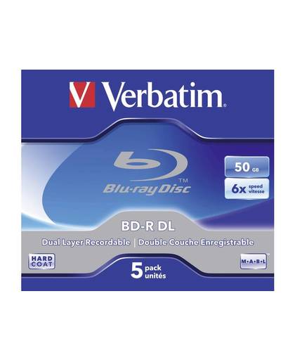 Verbatim 43748 Lees/schrijf blu-ray disc BD-R 50 GB 5 stuk(s)