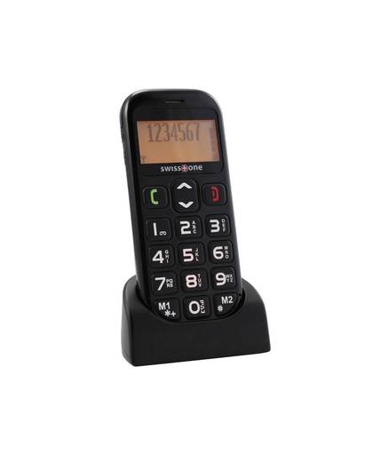 swisstone BBM 320 Senioren mobiele telefoon Laadstation, SOS-knop Zwart