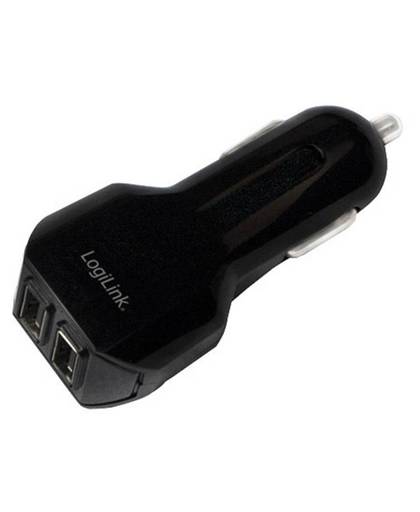 LogiLink Universal 12-24 PA0101 USB-oplader Auto, Vrachtwagen Uitgangsstroom (max.) 3100 mA 2 x USB