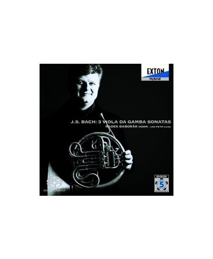 3 VIOLA DA GAMBA SONATAS W/BABORAK, PETR. Super Audio CD, J.S. BACH, CD