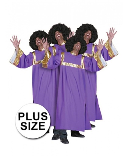 Grote maten gospel zanger kostuum 58 (3xl)
