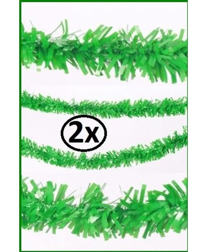 2x P.V.C. slinger brandvertragend groen 10m