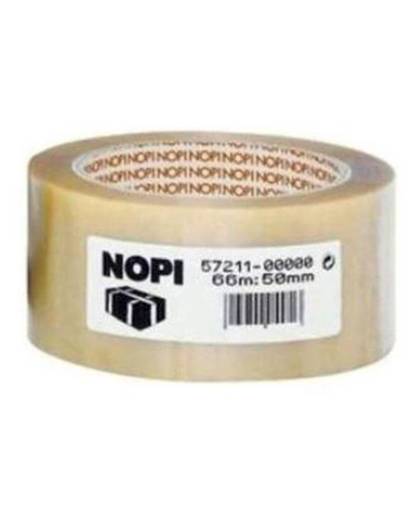 Pakband Nopi Transparant (l x b) 66 m x 50 mm Nopi 57211 1 rollen