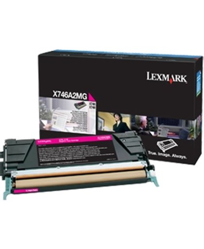 Lexmark X746A2MG Lasertoner 7000pagina's Magenta tonercartridge