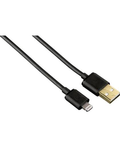 Hama iPad/iPhone/iPod Datakabel/Laadkabel [1x USB-A 2.0 stekker - 1x Apple dock-stekker Lightning] 1.5 m Zwart