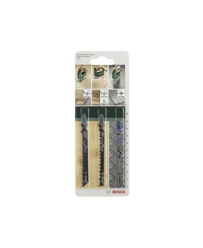 3-delig Decoupeerzaagbladen-set met T-schacht Bosch Accessories 2609256741 3 stuks