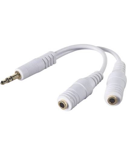 Belkin Jackplug Audio Y-adapter [1x Jackplug male 3.5 mm - 2x Jackplug female 3.5 mm, Jackplug female 3.5 mm] Wit