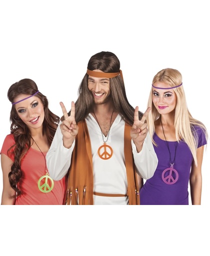 36 stuks: Ketting Hippie in 3 kleuren - assorti