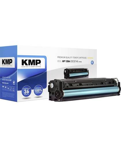 KMP Tonercassette vervangt HP 128A, CE321A Compatibel Cyaan 1300 bladzijden H-T145