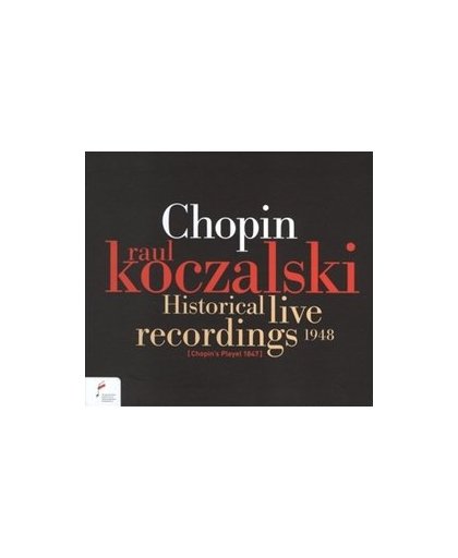 HISTORICAL LIVE RECORDING RAUL KOCZALSKI. Audio CD, F. CHOPIN, CD