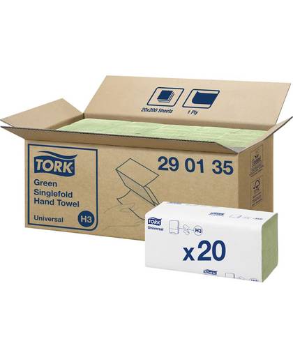 1 vellen 20 pack TORK Zickzack Universal 290135 Geschikt voor (dispenser): Tork H3