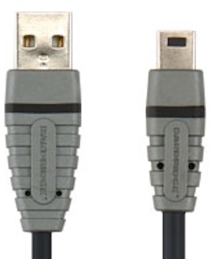 Bandridge - USB Mini Kabel - Grijs - 4.5 meter