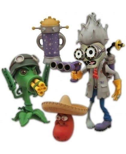 Plants vs Zombies Action Figures: Scientist Zombie & Gatling Pea