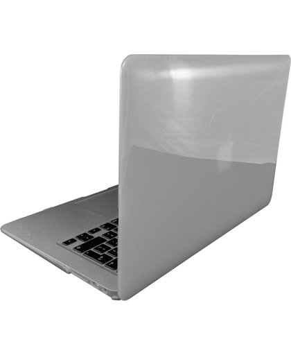 LenV - Macbook Pro Retina 13.3 inch Hardcover  Hard Case Cover Laptop Hoes Sleeve - Transparant Grijs