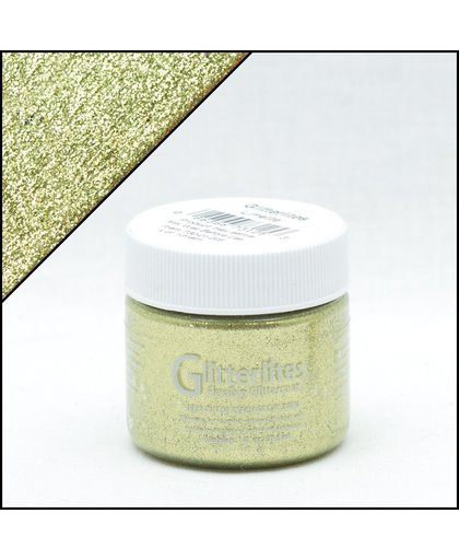 Angelus Glitterlites - Limoen geel - 29,5 ml Glitter verf voor o.a. leer (Limelite)