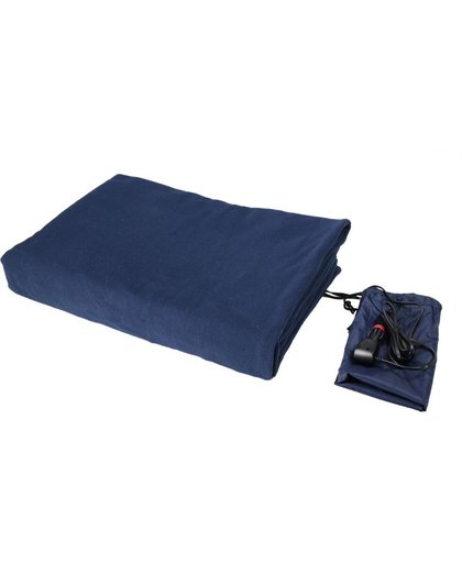 OBBOmed - Elektrische dekens De Luxe - 12V - tot 40 graden Celcius - beveiligd tegen oververhitting - extra groot - Kleur blauw - SH 4210