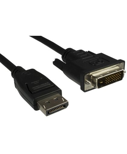 Alcasa GC-0160 DisplayPort DVI-D Zwart kabeladapter/verloopstukje