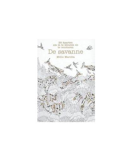 De savanne. 30 kaarten om in te kleuren en te versturen, Millie Marotta, Paperback
