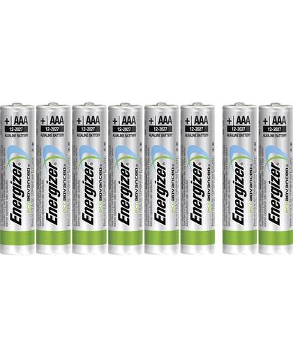 AAA batterij (potlood) Energizer Eco Advanced LR03, 6+2 gratis Alkaline 1.5 V 8 stuks