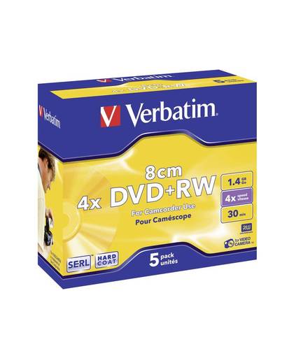 Verbatim DVD+RW 8cm Matt Silver 1,4 GB 5 stuk(s)