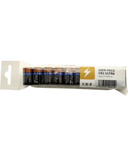 Duracell CR2 Fotobatterij Lithium 800 mAh 3 V 10 stuks