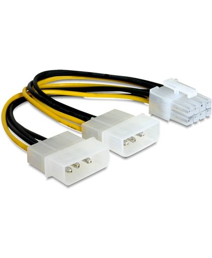Gembird CC-PSU-81 Intern 0.15m PCI-E (8-pin) 2 x Molex (3-pin) Zwart, Wit, Geel electriciteitssnoer