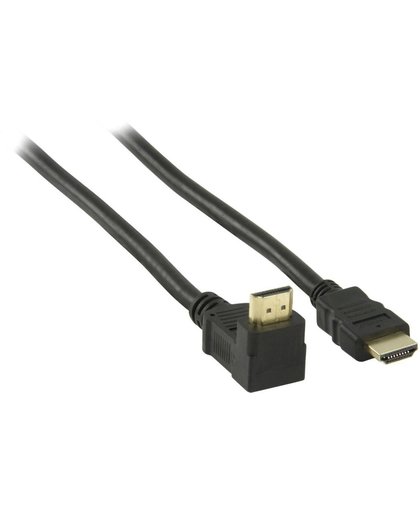 Valueline, High Speed HDMI Kabel met Ethernet HDMI connector - HDMI connector 270° gehoekt 1,5m (Zwart)