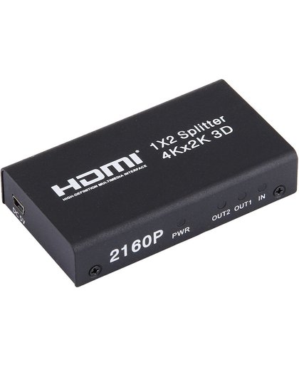 Mini HDMI 1x2 2160P Switch Splitter, ondersteunt 4Kx2K, 3D