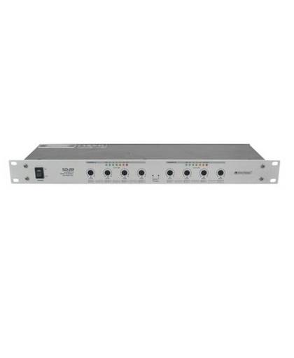 Omnitronic SD-28 19 inch mengpaneel Aantal kanalen:2
