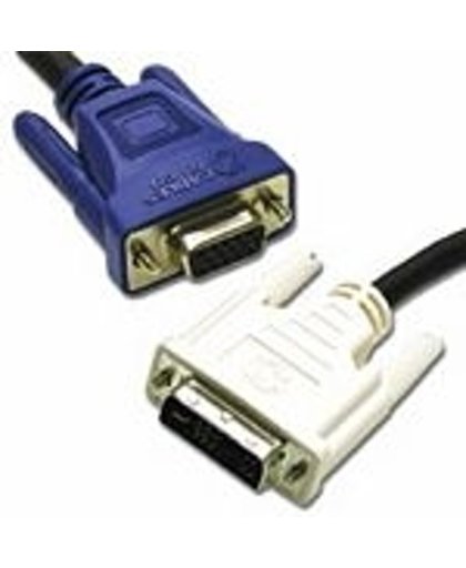 C2G 2m DVI-A Male to HD15 VGA Female Analogue Extension Cable 2m DVI-A VGA (D-Sub) Zwart