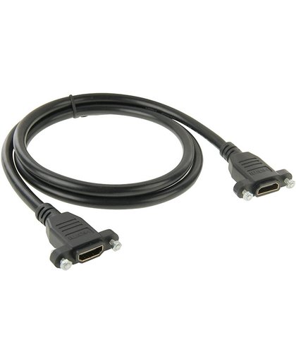 Hoge snelheid HDMI 19 Pin vrouwtje naar HDMI 19 Pin vrouwtje Connector Adapter kabel, Lengte: 1 meter